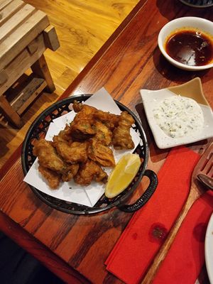 VEGAN CALAMARI WITH TARTAR SAUCE at Itadakizen in London