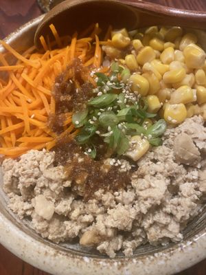 Tinned corn? C’mon guys...  at Itadakizen in London