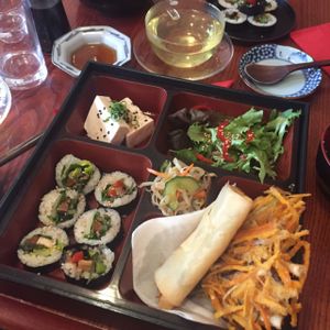 bento box - very generous and paired with miso soup at Itadakizen in London