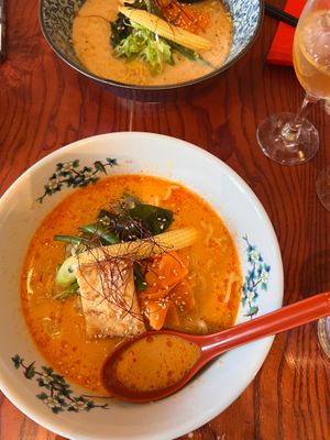 Spicy creamy ramen at Itadakizen in London