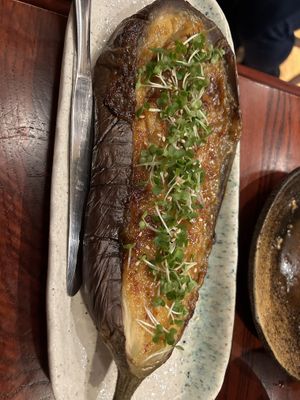 melanzana glassata al miso   at Itadakizen in London