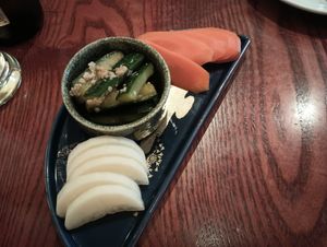 Tsukemono (Japanese-style pickles) at Itadakizen in London