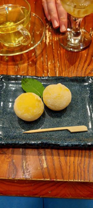 Yuzu mochi ice cream at Itadakizen in London