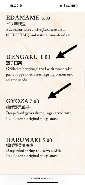   at Itadakizen in London