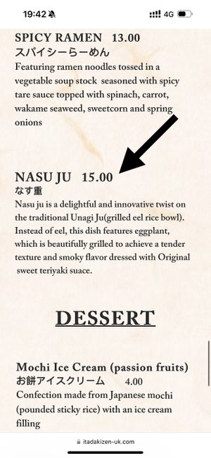   at Itadakizen in London