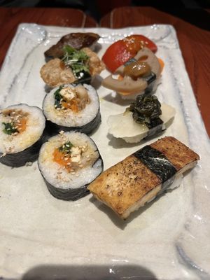Sushi sampler  at Itadakizen in London