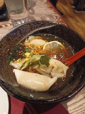 Dumpling soup at Itadakizen in London