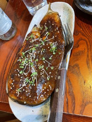 Miso baked auberginee  at Itadakizen in London