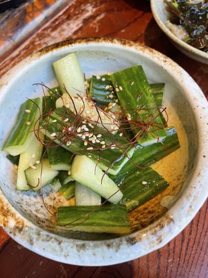 Sesame cucumberr  at Itadakizen in London