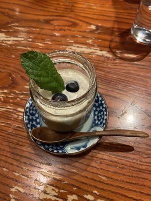 Roasted Barley Coffee Purin  at Itadakizen in London