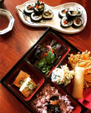 Bentobox and kimbap at Itadakizen in London