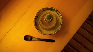 Black Sesame Pudding Dessert - part of Itadaki Course (Noodles Set) [£24.00] at Itadakizen in London