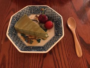 Matcha cake. Awesome   at Itadakizen in London