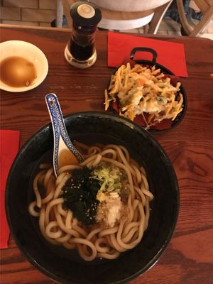 Udon with tempura   at Itadakizen in London