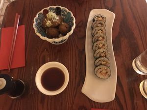 Sushi and a starter at Itadakizen in London