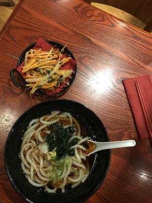 Bland kakiage udon noodle  at Itadakizen in London