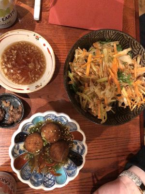 Tendon and Okara Balls at Itadakizen in London