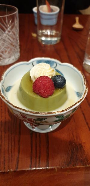 Matcha panna cotta at Itadakizen in London