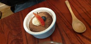 Chocolate custard at Itadakizen in London