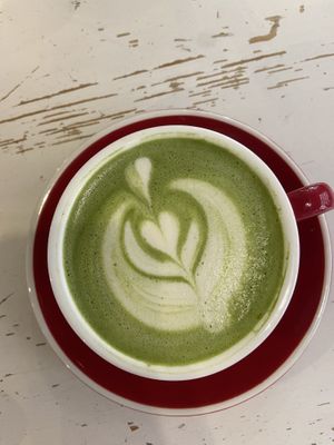Matcha with oat milk  at Sip and Wonder in Alicante