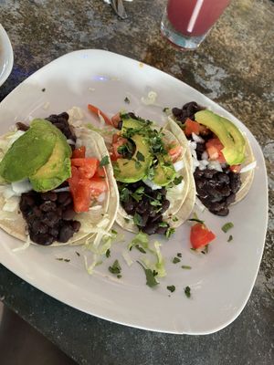 Black bean and avocado tacos   at Old Town Mexican Cafe in Key West
