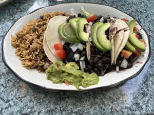 Bean and Avocado tacos  at Old Town Mexican Cafe in Key West