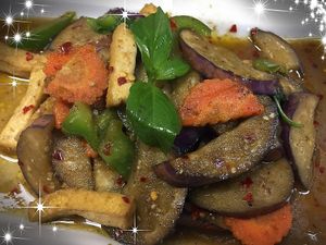 Spicy eggplants with tofu. at Jewel of Siam in Orland Park