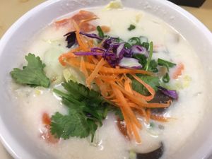 Vegetable Tom kha soup. at Jewel of Siam in Orland Park