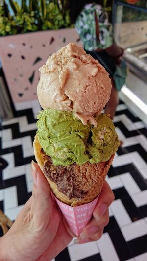salted caramel, matcha, peanut butter and chocolate at Mad Pops in Canggu