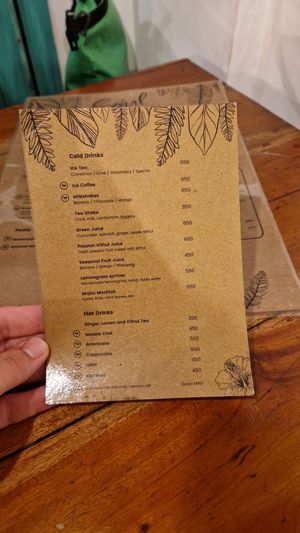 New price list at Soul Food in Kandy