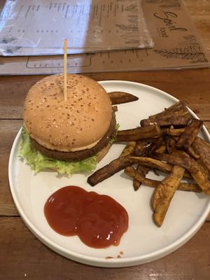 jackfruit burgerr  at Soul Food in Kandy
