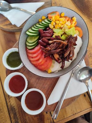 tofu bowl (they forgot the tofu at first) at Soul Food in Kandy