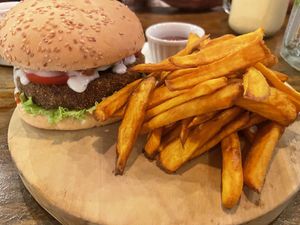 Jackfruit burger  at Soul Food in Kandy