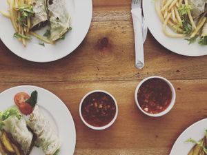 Jackfruit roti wrap at Soul Food in Kandy