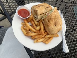veggie and hummus wrap  at Canal Bistro in Indianapolis