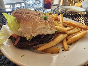 Portobello mushroom burger at Canal Bistro in Indianapolis