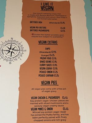 Menu  at Catch22 in Bristol