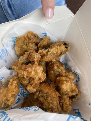 Battered mushrooms  at Catch22 in Bristol