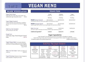 Vegan menu!  at My Pi in Chicago