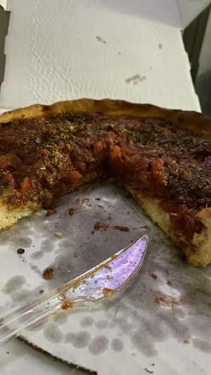 Small deep dish with vegan sausage   at My Pi in Chicago