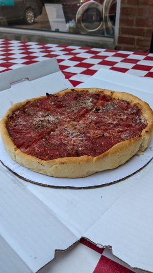 Vegan cheese deep dish at My Pi in Chicago