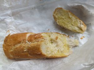 Vegan cheese garlic bread at My Pi in Chicago