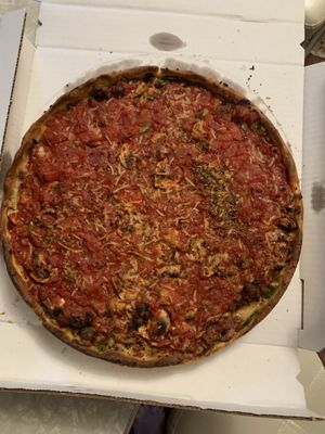 Vegan sausage special medium deep dish   at My Pi in Chicago