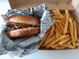 Vegan Burger at LiLi's Burger & Pizza in Uppsala