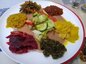 Tasting platter at Addis Abebaye in Mainz