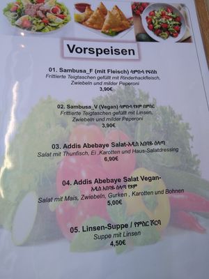 Starters at Addis Abebaye in Mainz