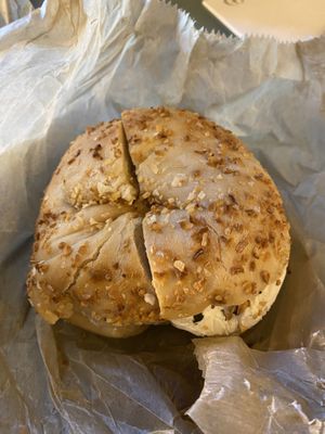 Onion bagel #Veganuary at Liberty Bagels in New York City