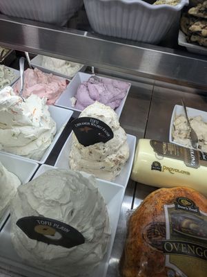 Tofu cream cheese options at Liberty Bagels in New York City
