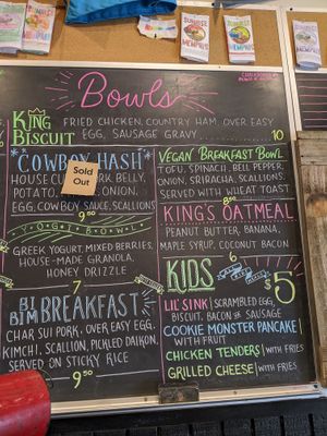 Breakfast bowls menu at Sunrise Memphis in Memphis