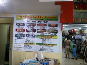 The Menue at Veggielicious - Your Vegetarian Fastfood in Bacolod Negros Occidental